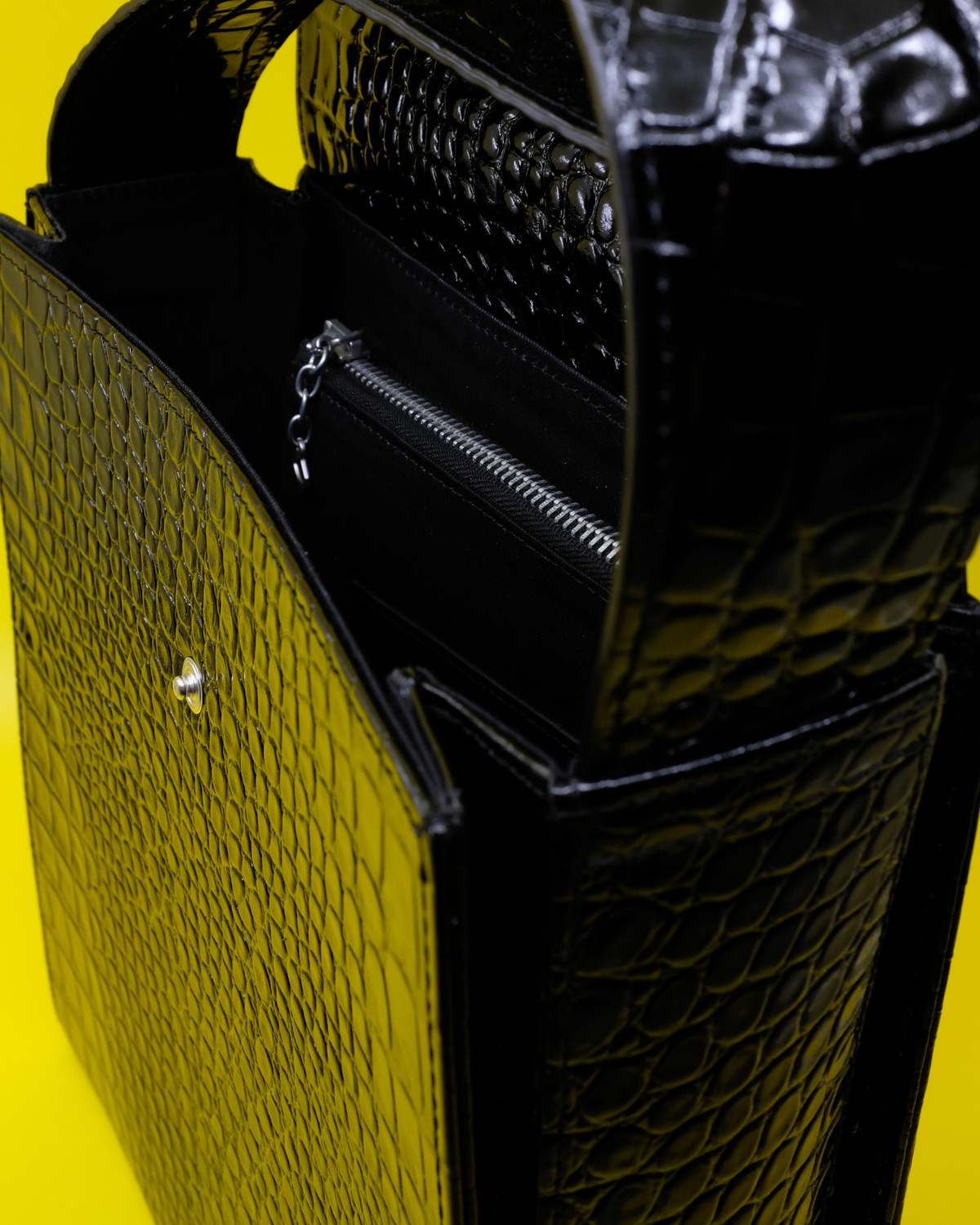 Our Legacy Black Licorice Croc Bull Hide Leather Extended