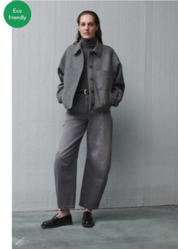 Closed Ridge Wide Leg Jean - Black