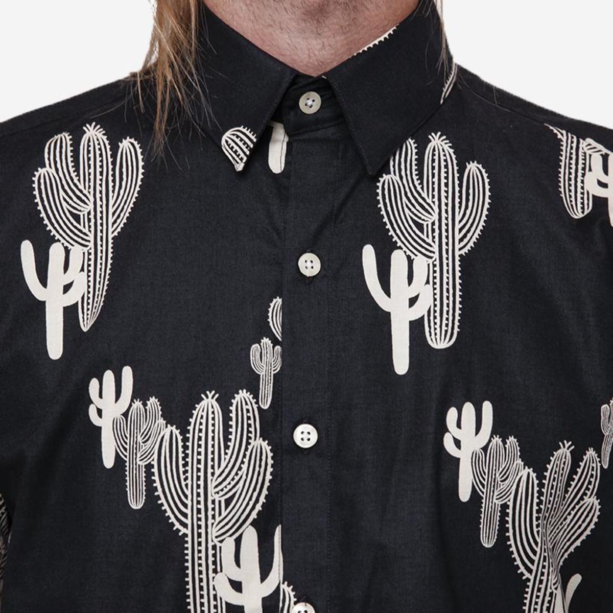 18 Waits The Dylan Short-Sleeve Shirt - Navy Cacti - Image 2 of 5