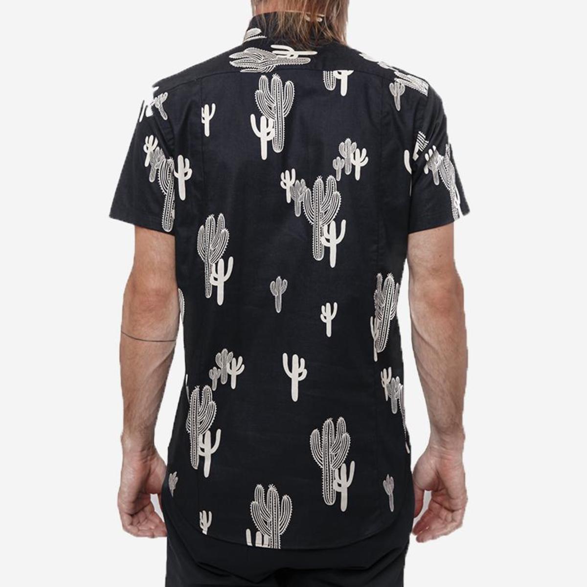18 Waits The Dylan Short-Sleeve Shirt - Navy Cacti - Image 4 of 5