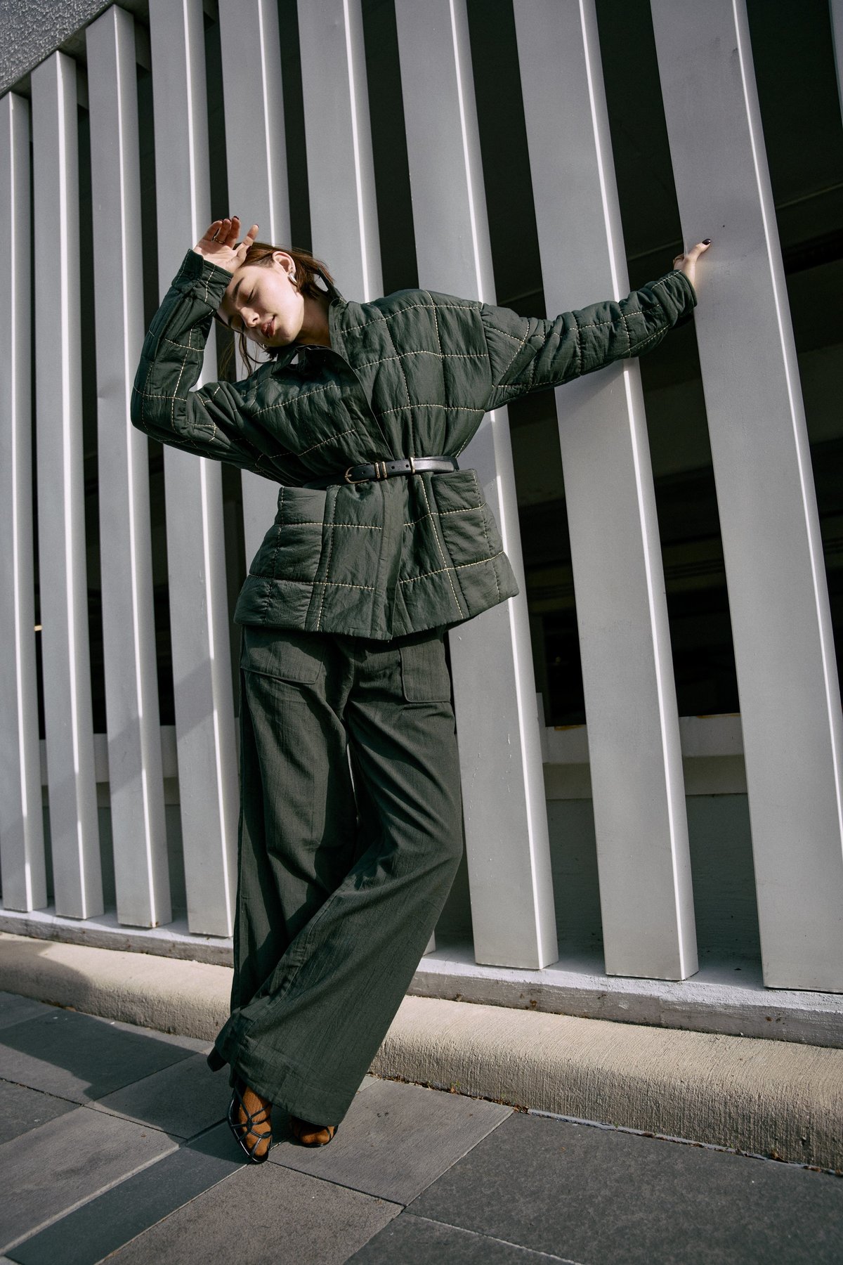 MIRTH CAFTANS Tahoe Quilted Jacket - black olive - Image 2 of 7