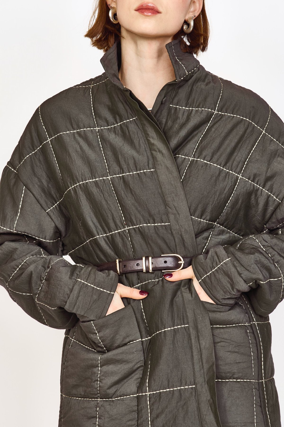 MIRTH CAFTANS Tahoe Quilted Jacket - black olive - Image 5 of 7