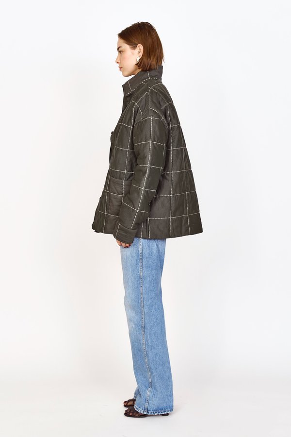 MIRTH CAFTANS Tahoe Quilted Jacket - black olive