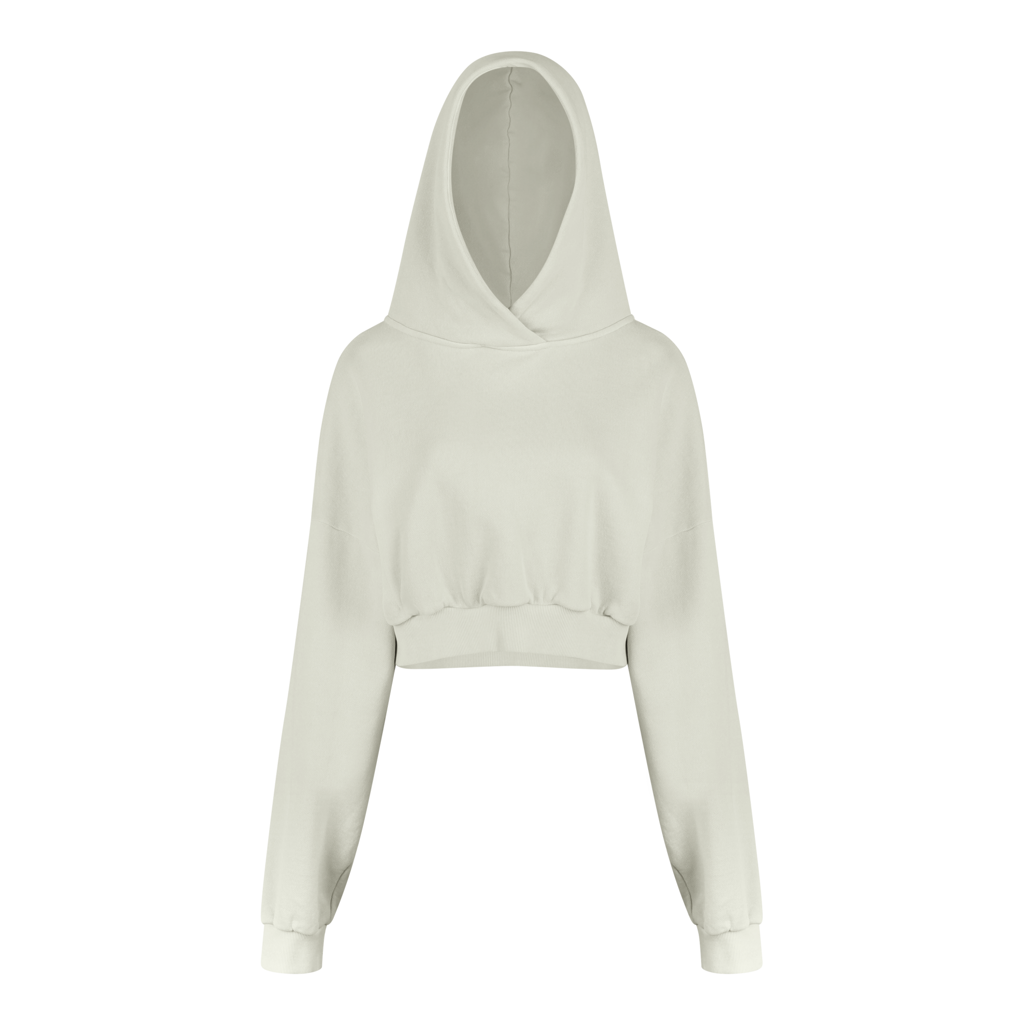 entire studios Cropped Heavy Hood - Rice | Garmentory