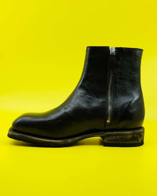 Our Legacy Leather Engine Boot - Deep Black | Garmentory