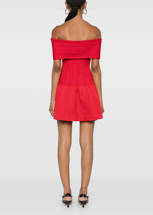 strapless open back dress All for You Bow Strapless Mini Dress Red main image 0