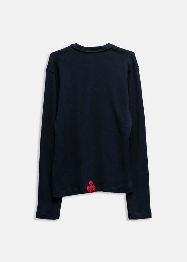 chrome hearts CH Navy Red 3 Patches LS Thermal - Navy/Red | Garmentory
