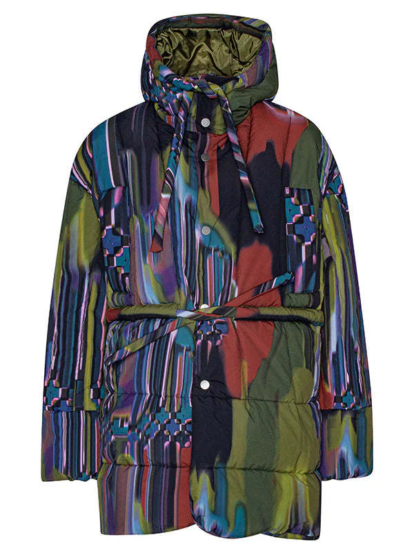 Henrik Vibskov Puff Puffer Jacket - Dark Tetris Drips | Garmentory