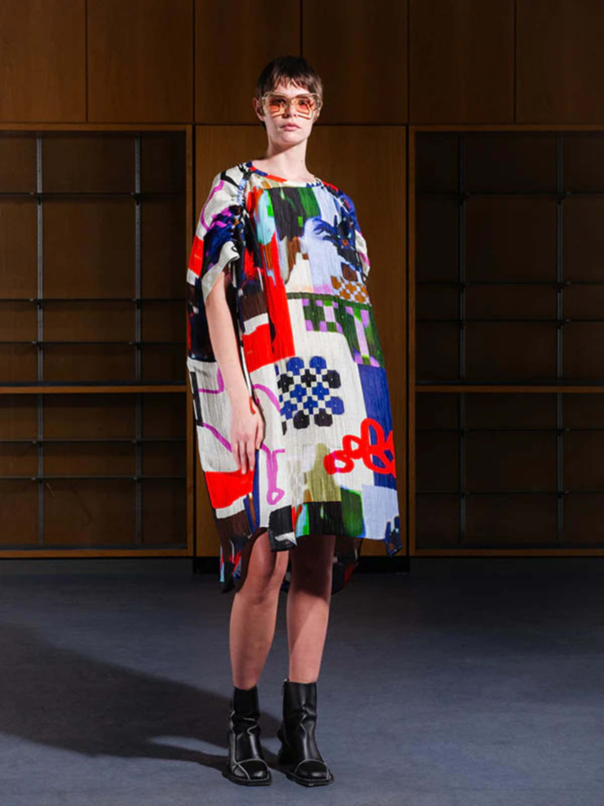 Henrik Vibskov Renew Silk Dress - Playground Collage | Garmentory