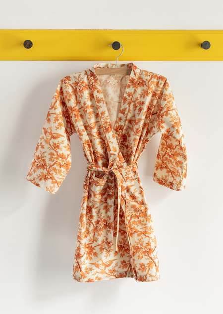 Caramel Ellie Cotton Scarf - Floral Lace Ecru Print | Garmentory