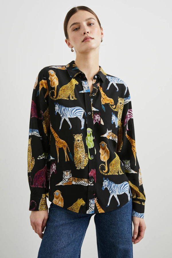 Rails Kate Shirt - Illustrated Animals