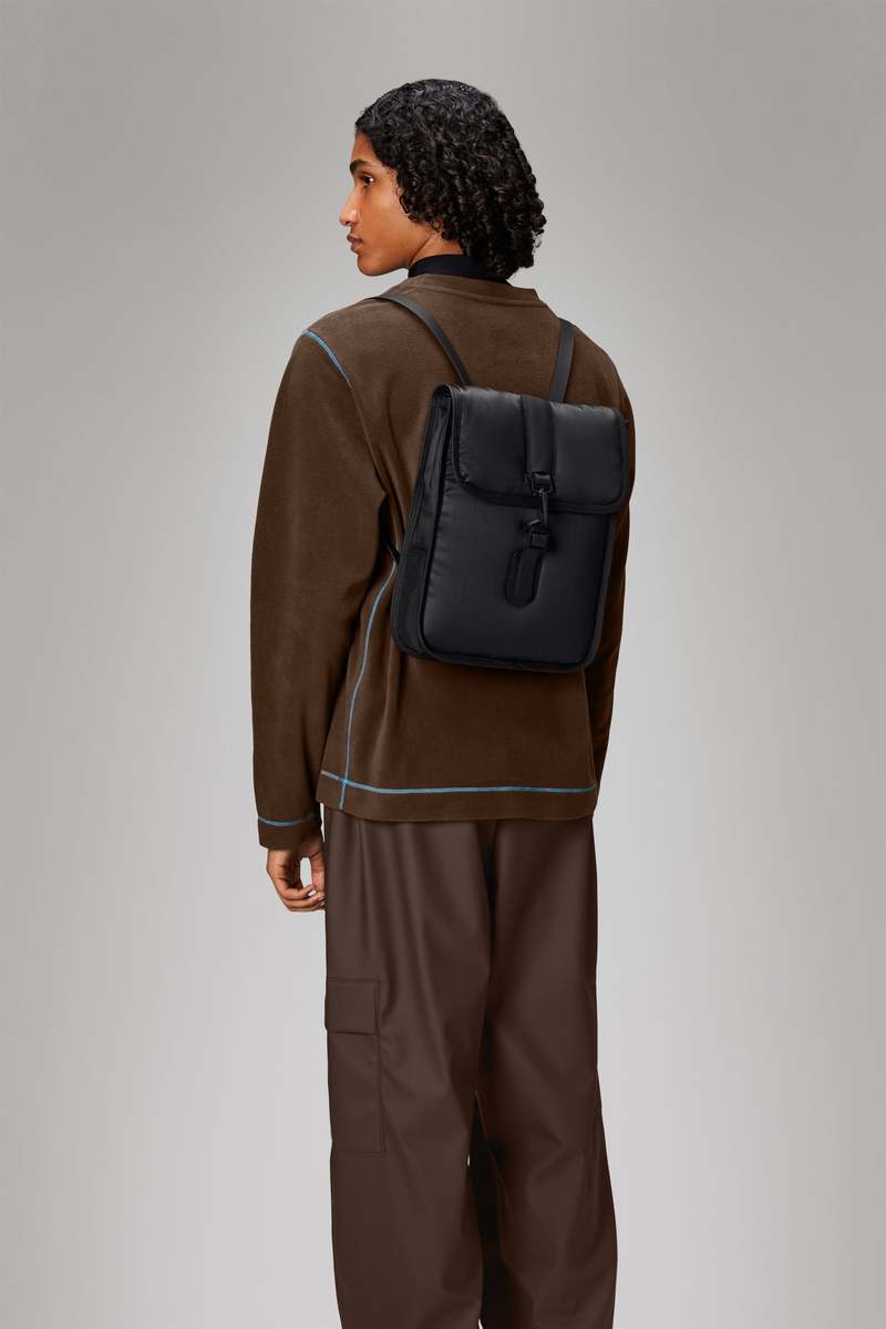 Rains Puffed Backpack Micro - Black | Garmentory display picture 2