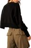 Free People Easy Street Crop Pullover - Black - Thumbnail 2