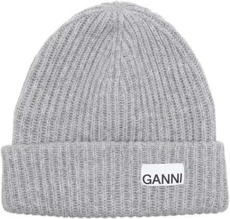 帽子 GANNI Light Structured Rib Knit Beanie Ganni Light Structured Rib Knit Beanie in Nautical Blue