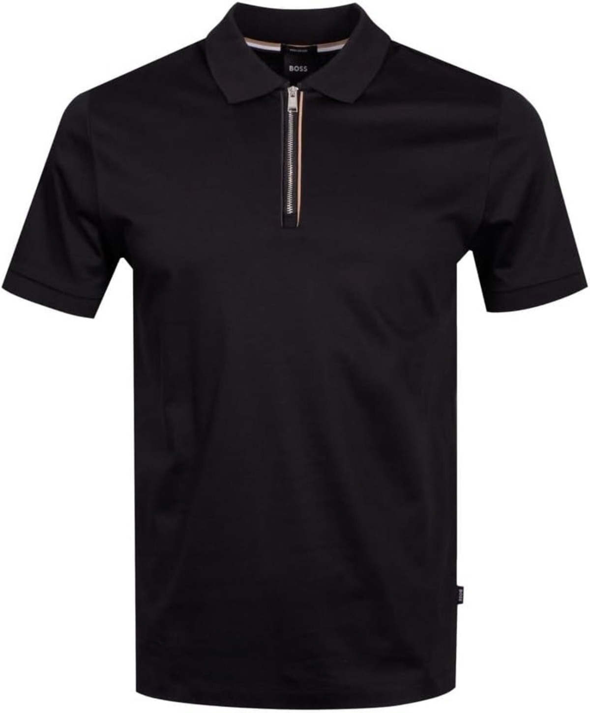 Hugo Boss Polston 36 Half-Zip Polo Shirt - Black | Garmentory