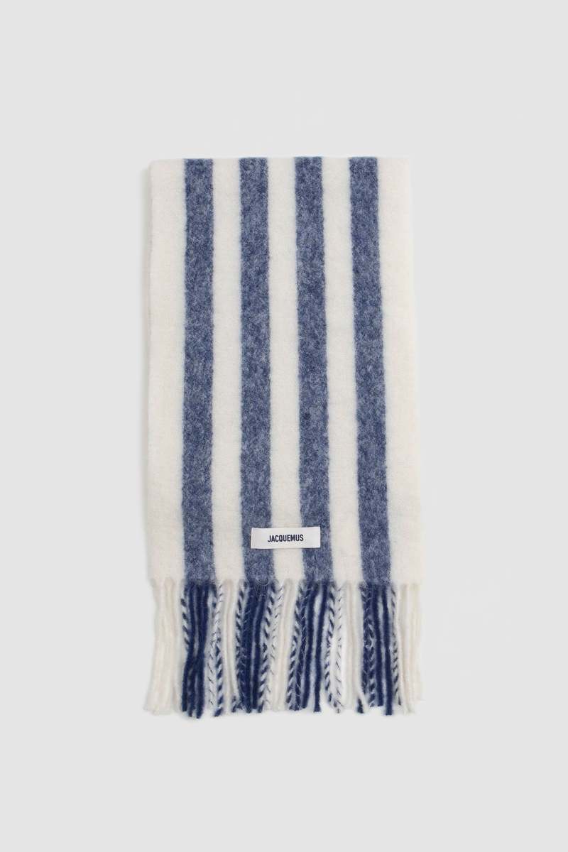 Jacquemus L'Echarpe Carro scarf - Print White/Blue | Garmentory