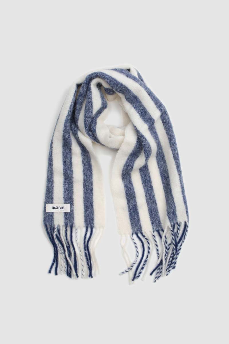 Jacquemus L'Echarpe Carro scarf - Print White/Blue | Garmentory