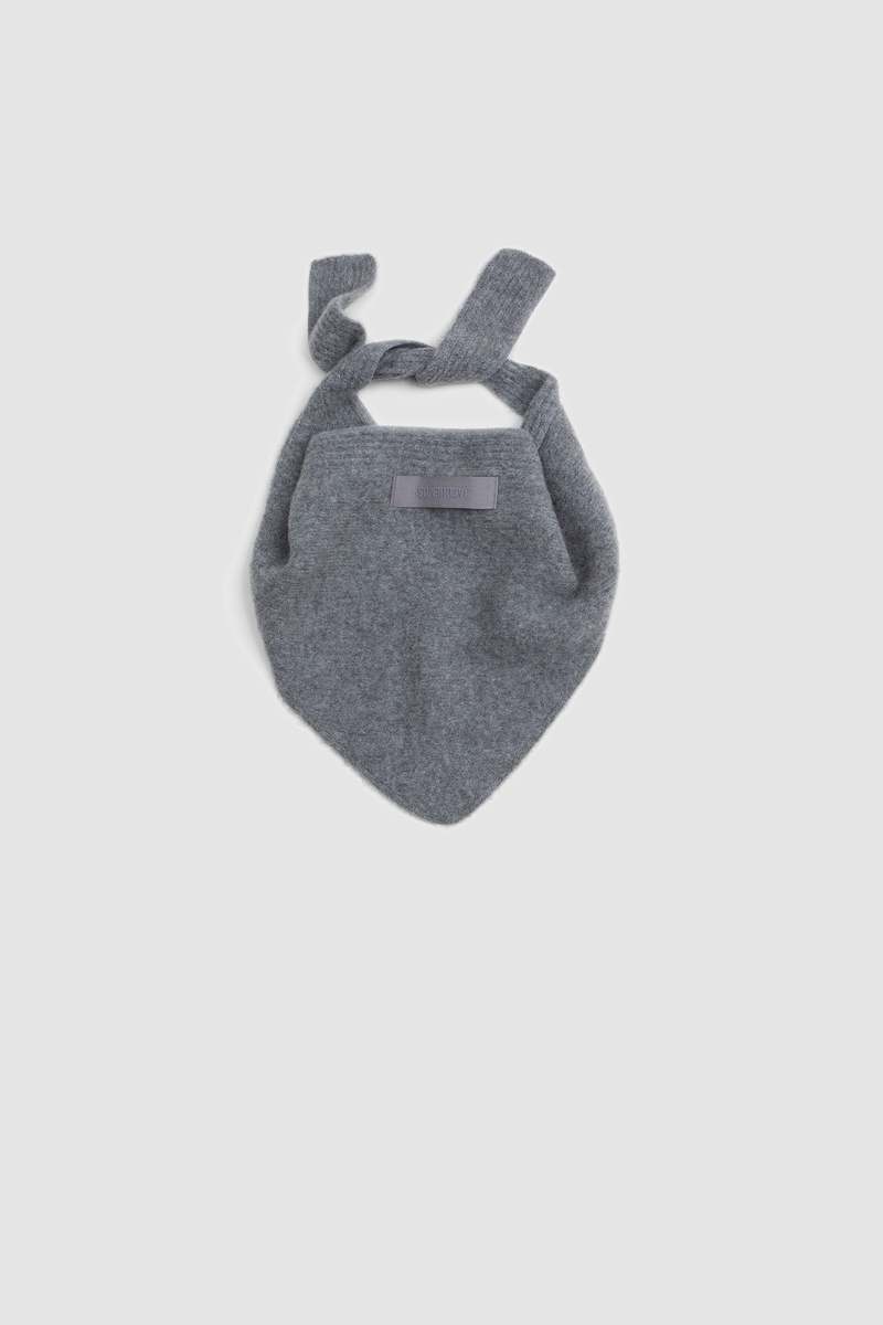 Jacquemus Le Chale Gross Grain scarf - Dark Grey | Garmentory