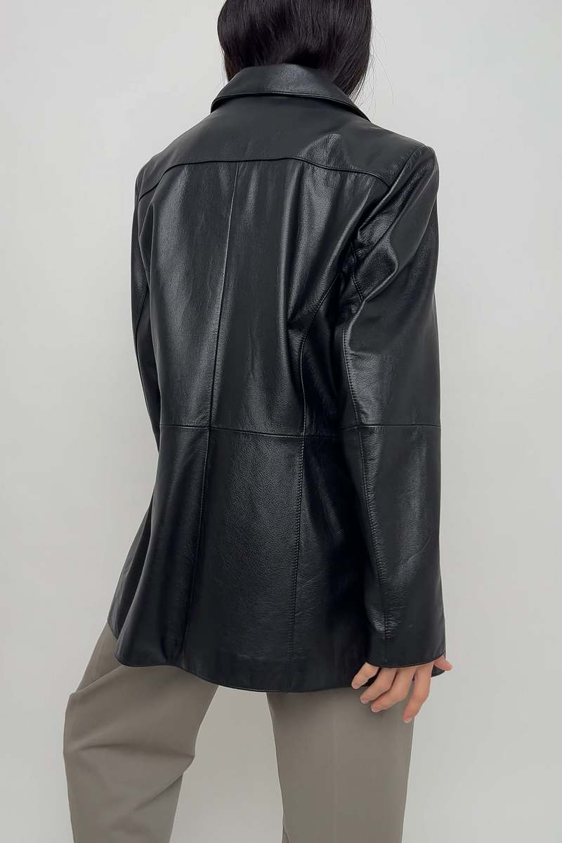 Vintage 90s Leather Zip Up Jacket - Noir | Garmentory