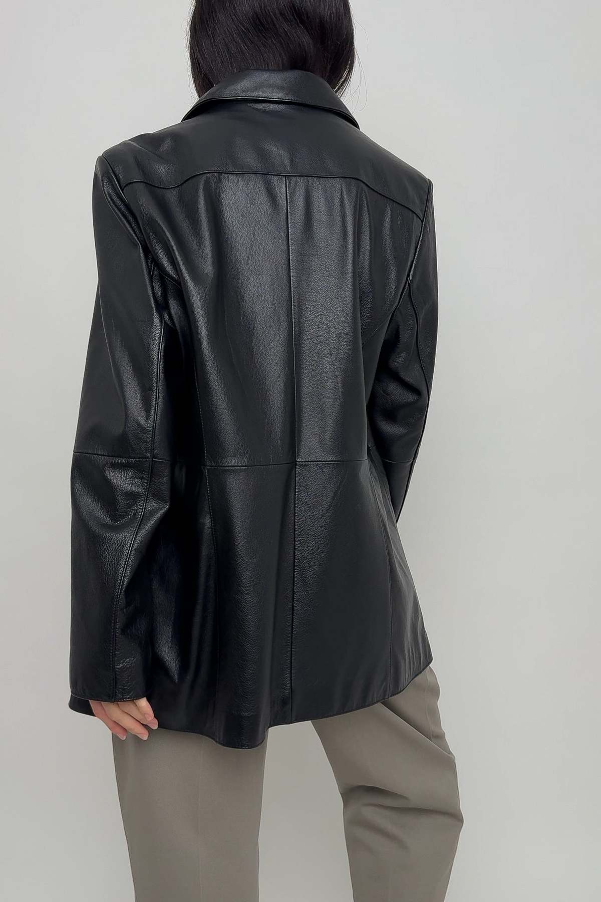 Vintage 90s Leather Zip Up Jacket - Noir | Garmentory