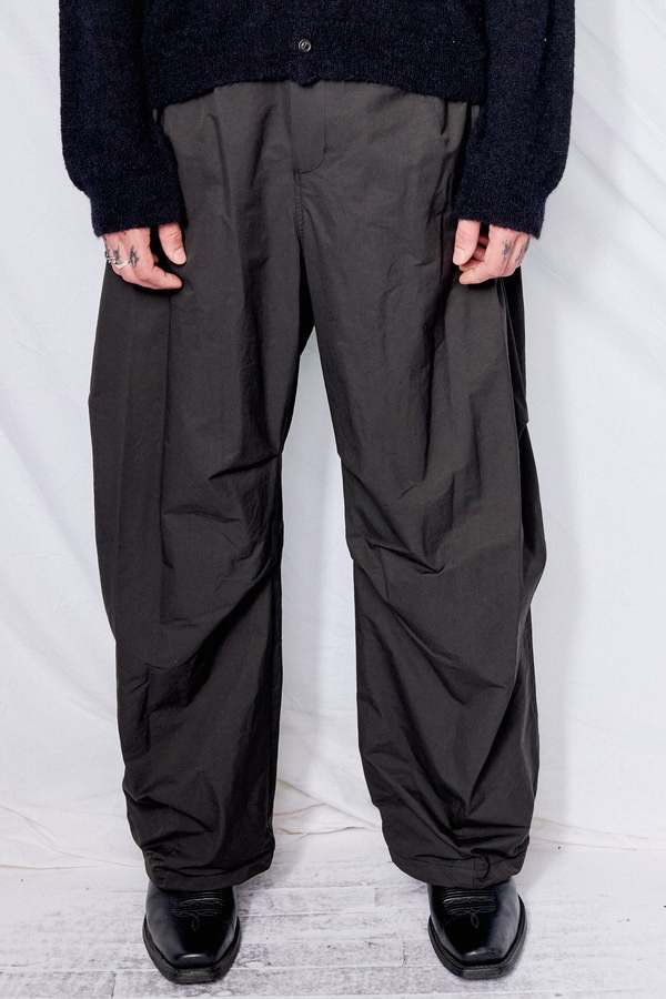 AMOMENTO Black Cotton Nylon Fatigue Pant - Black | Garmentory