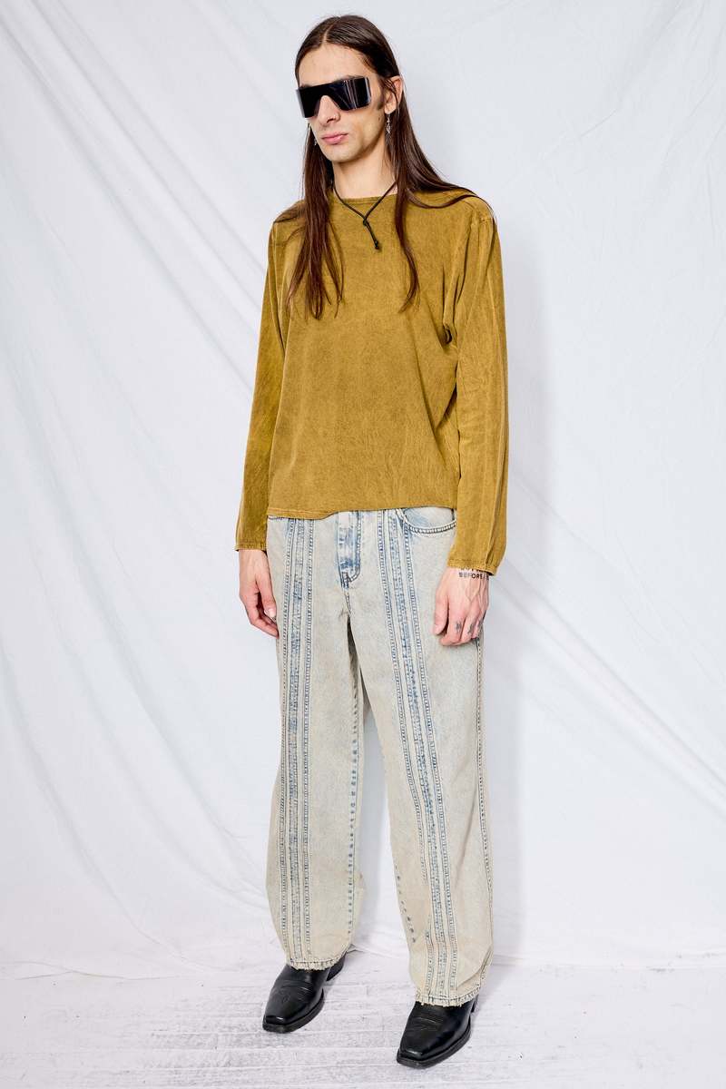 Gabriela Coll Garments Organic Cotton Long Sleeve T-Shirt - Olive