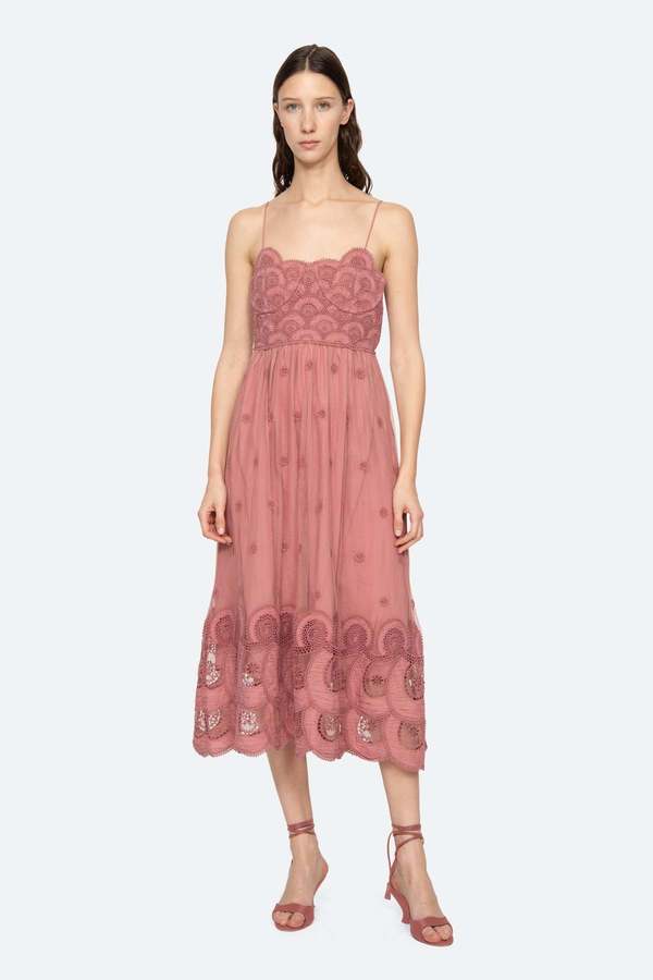 Sea NY Drea Sleeveless Embroidery Dress on Garmentory