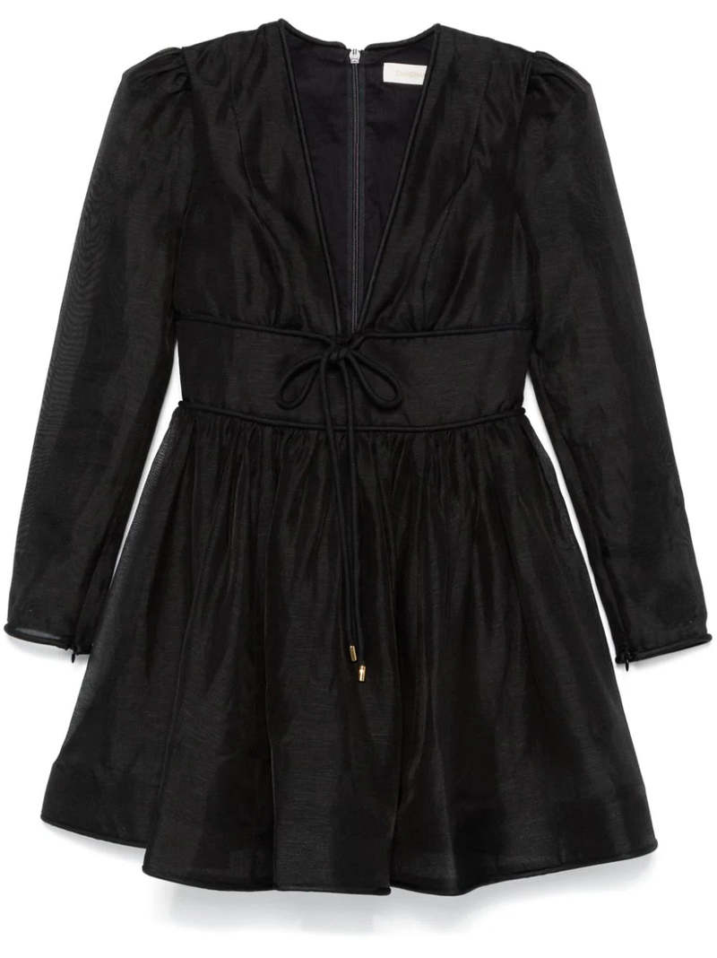 Zimmermann Eden Structured Mini Dress - Black | Garmentory