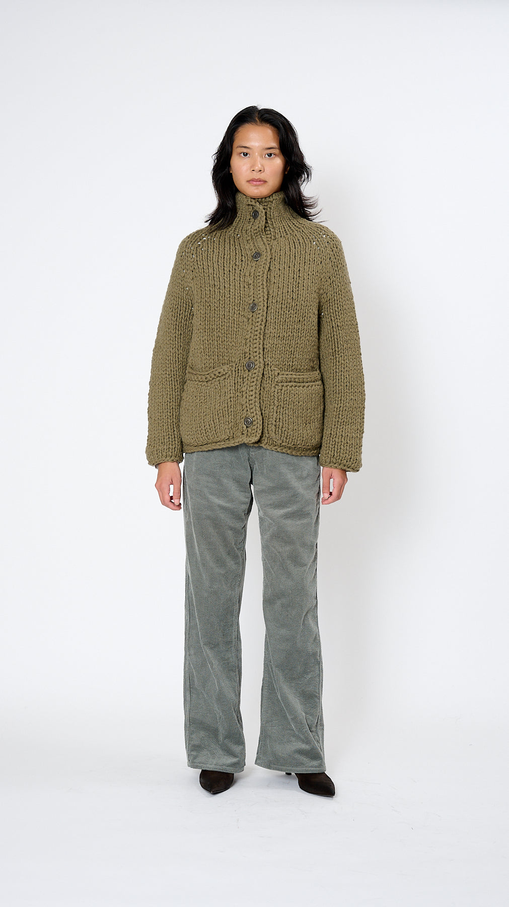 【CASEY CASEY / ケイシー・ケイシー】 SHORT CARDIGAN CASEY CASEY Short Mohair Cardigan in Black Curated at Jake