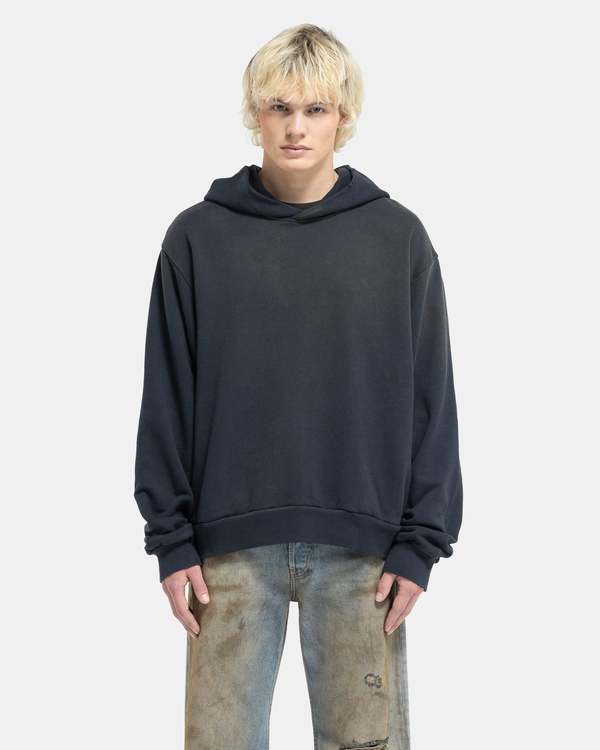 Acne Studios Logo Hooded Sweater - Black | Garmentory