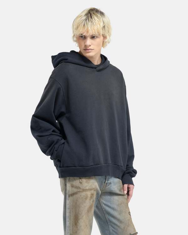 Acne Studios Logo Hooded Sweater - Black | Garmentory