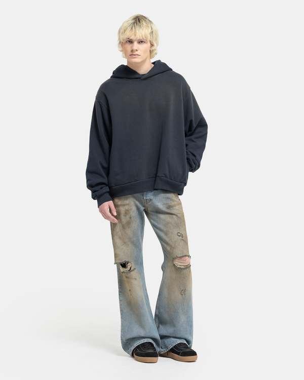Acne Studios Logo Hooded Sweater - Black | Garmentory