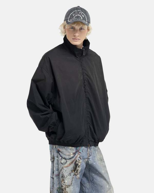 Acne Studios Logo Zipper Jacket - Black | Garmentory