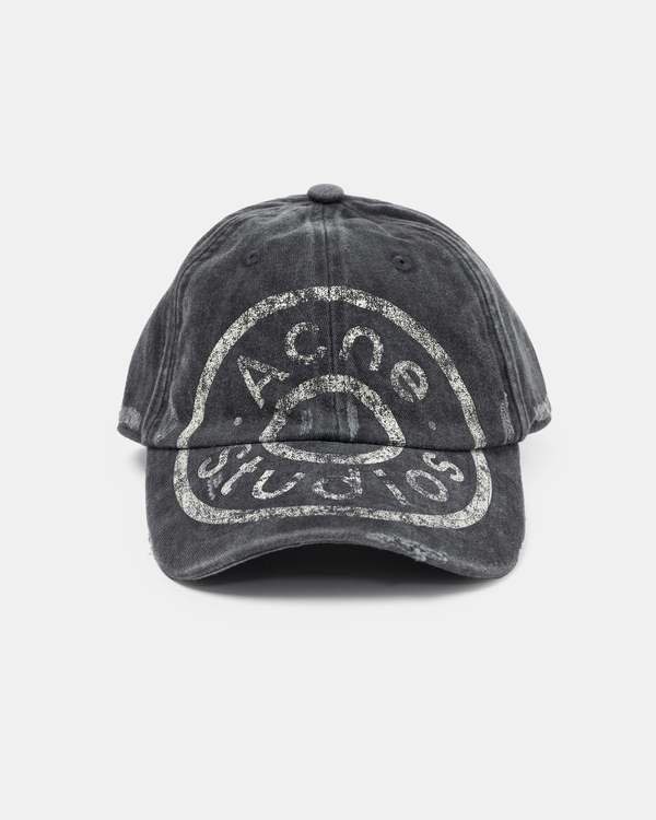 Acne Studios Printed Logo Cap - Black | Garmentory