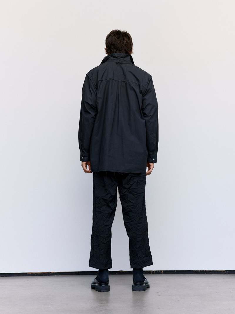 Camiel Fortgens Cotton Inside Out Basic Shirt - Black | Garmentory