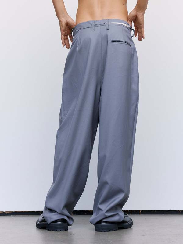 パンツ CAMIEL FORTGENS 22AW Wool Twill Jeans Camiel Fortgens Wool Twill Suit Pants - Grey | Garmentory
