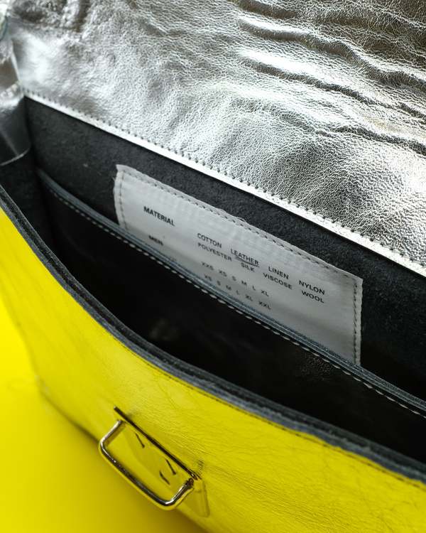 Camiel Fortgens Leather Crooked Bag - Silver | Garmentory