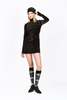 Anna Sui Jubilee Velvet Turtleneck Dress - Black Multi - Thumbnail 5