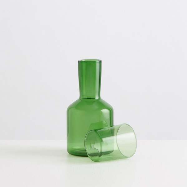 Maison Balzac Bedside Carafe & Glass - Green Maison Balzac Bedside Carafe & Glass - Green