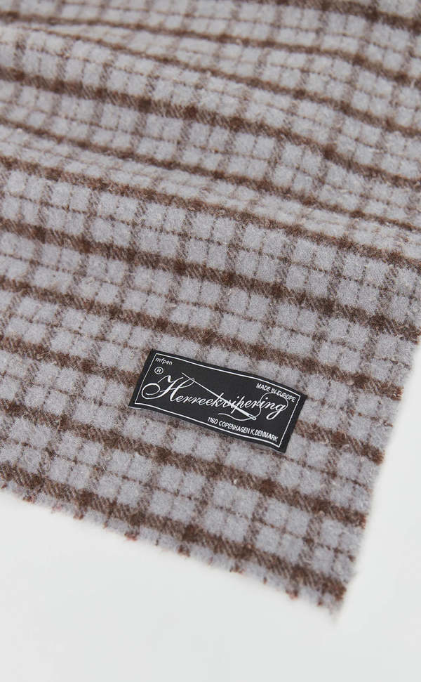 mfpen Wool Scarf - Blue Check | Garmentory