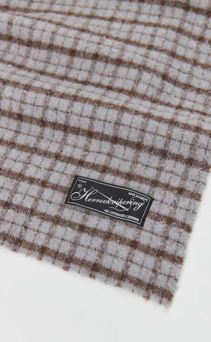mfpen Wool Scarf - Blue Check | Garmentory