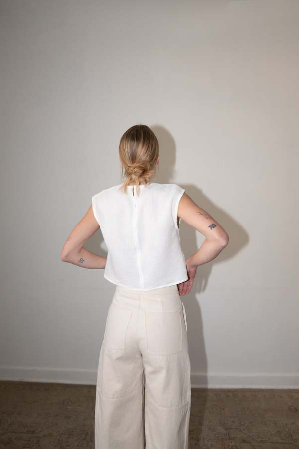 Zii Ropa Heidi Cotton Top - White