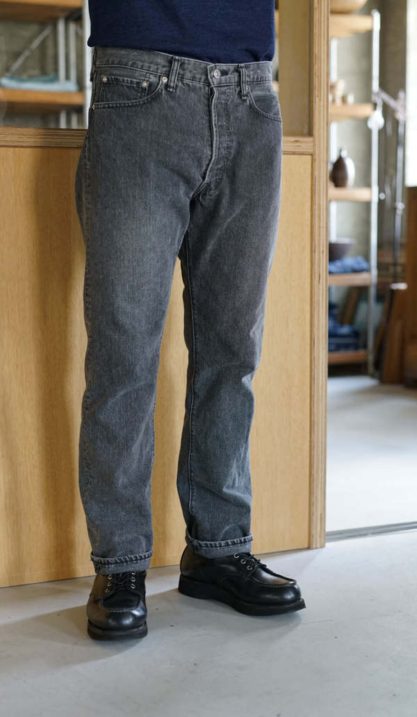Orslow 105 90'S BLACK DENIM - STONE WASH