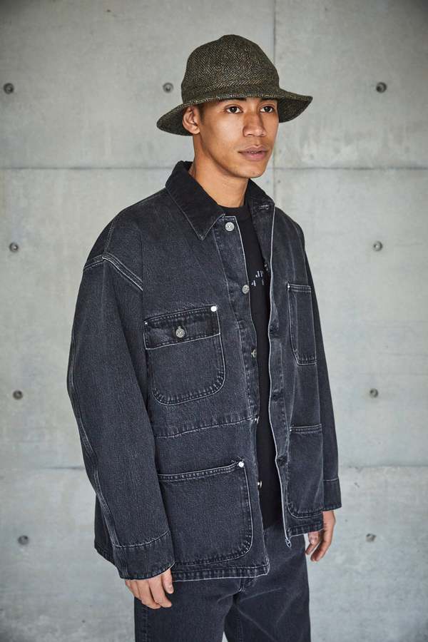 ジャケット・アウター orslow coverall denim loose fit Orslow Loose Fit Coverall One Wash Jacket - Blue | Garmentory
