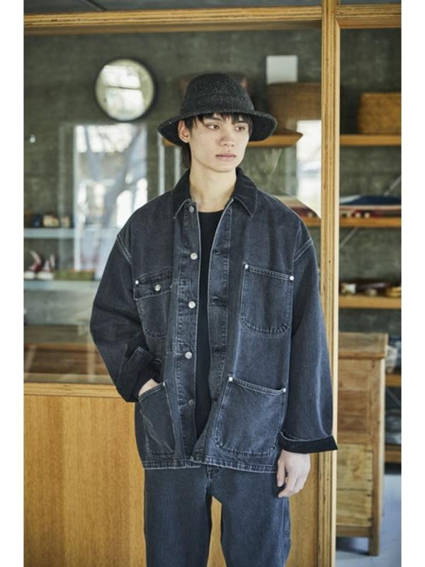 Orslow Loose Fit Coverall - Black Denim Stone | Garmentory