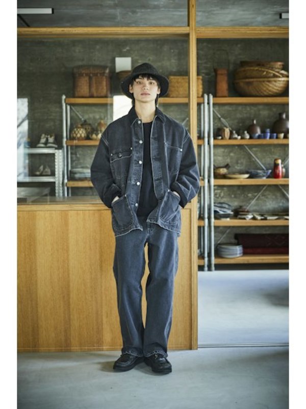 Orslow Loose Fit Coverall - Black Denim Stone | Garmentory