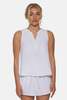 The Tile Club Devon Gauze Sleeveless Top -  White - Thumbnail 1