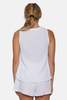 The Tile Club Devon Gauze Sleeveless Top -  White - Thumbnail 4