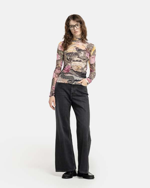 【acne studios】　seamless printed top Acne Studios Printed Seamless T-Shirt - Pink/Multi | Garmentory