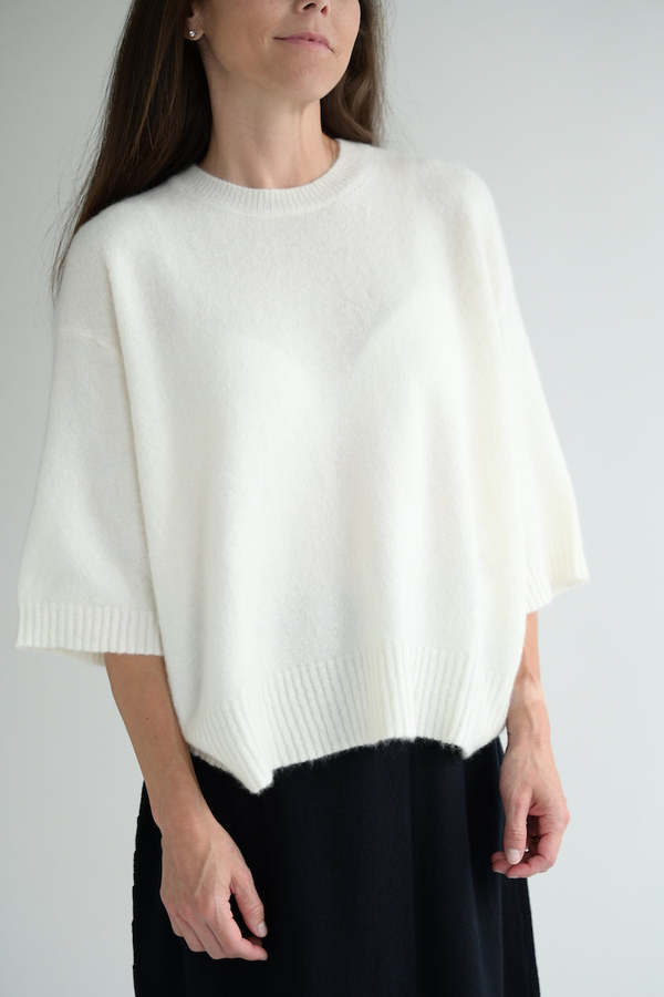 Boboutic Cruel Touch Short Sleeve Sweater Milk Garmentory